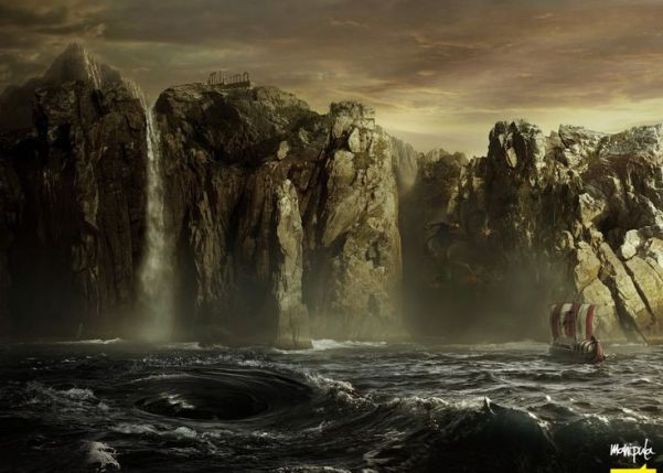 Scylla and Charybdis in the Odyssey