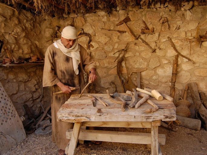 Ancient carpentry tools for learning as an apprentice