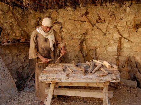 Ancient carpentry tools for learning as an apprentice