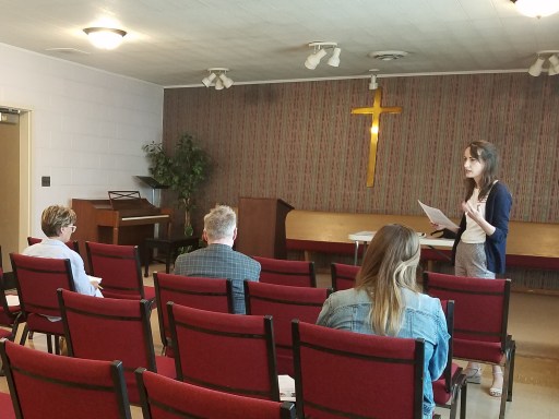 Kim Warman leads a breakout session on grammar.