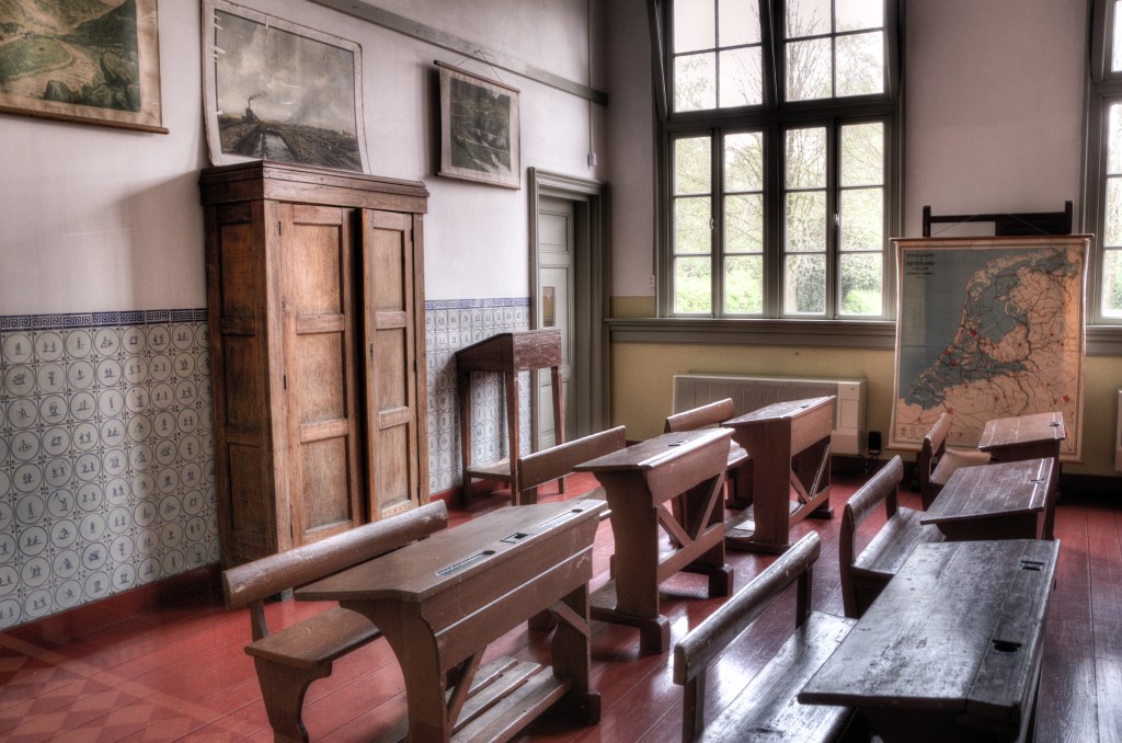 an old and traditional school room