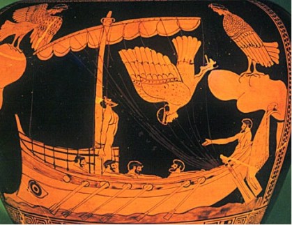 Odysseus executing his plan for resisting the Sirens 